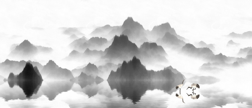 禪意水墨山水