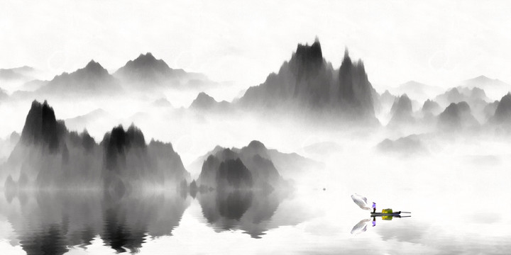 山水風(fēng)景背景墻