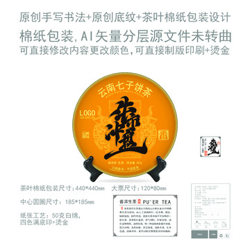 牛市沖盤云南普洱茶綿紙包裝設(shè)計