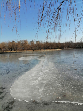 结冰的湖面
