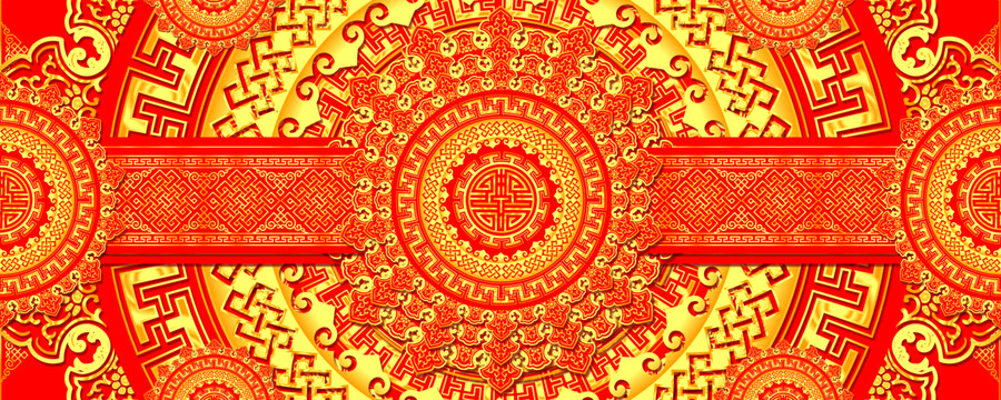 傳統(tǒng)文化背景精美psd