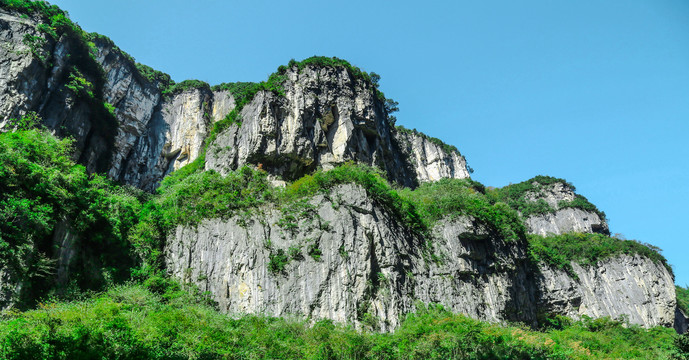 森林山间峡谷天井峡