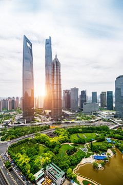 上海现代城市建筑群