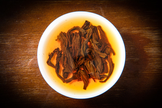 水金龜武夷巖茶茶底