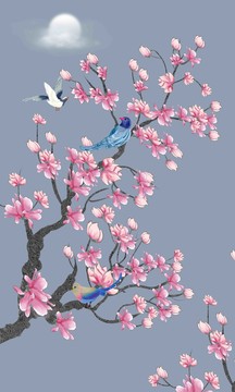 歐式工筆花鳥畫