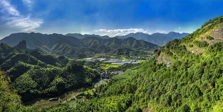 浙江武义大红岩景区全景