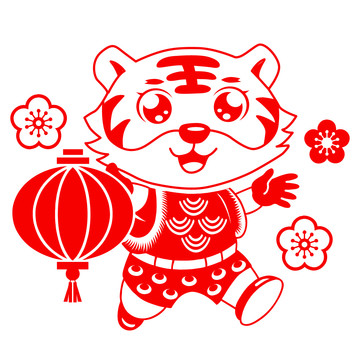 虎年剪紙虎年窗花