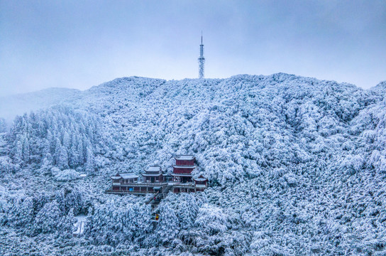 重庆金佛山雪白的童话世界