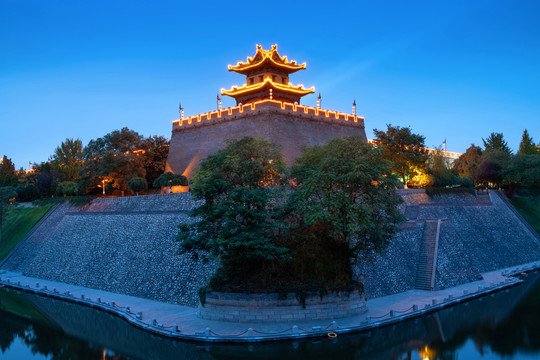 陕西西安东南角角楼夜景