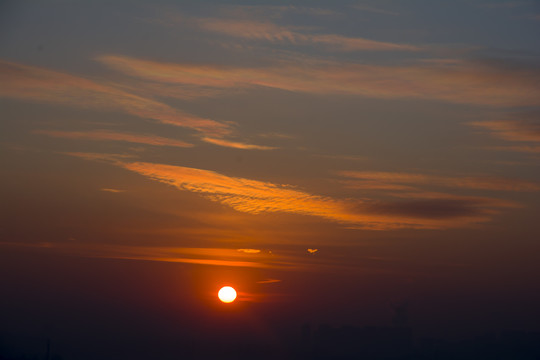 天空夕阳