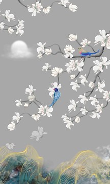 現(xiàn)代工筆花鳥裝飾畫