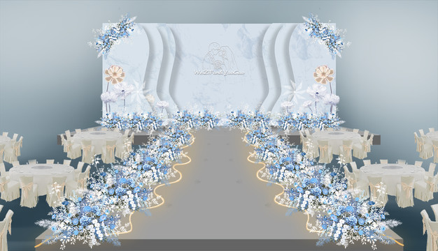 梦幻蓝色婚礼设计主题