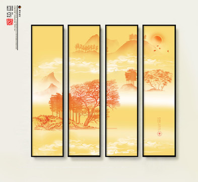 水墨壁畫(huà)