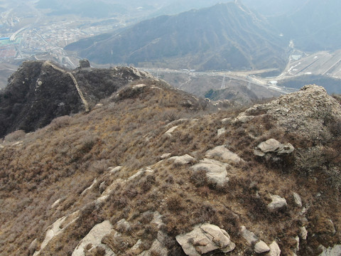 航拍河防口长城