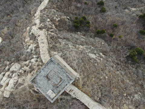 航拍河防口长城