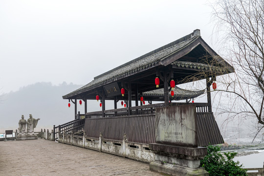 浙江丽水堰头村古堰画乡堰头村