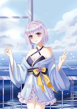 動漫少女半身立繪日系二次元