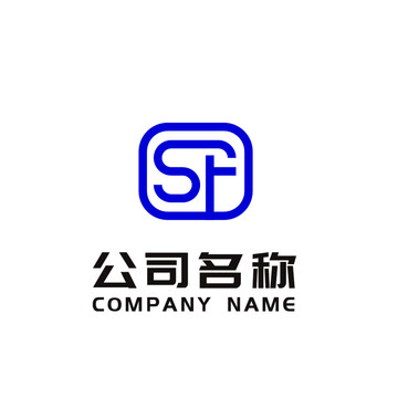 SF字母logo设计
