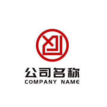 XJ字母logo设计