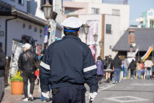 执勤的日本警察