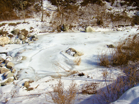 冰雪溪流