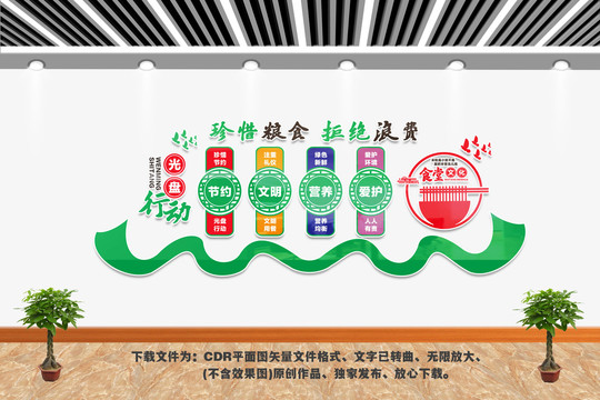 文明食堂文化墻