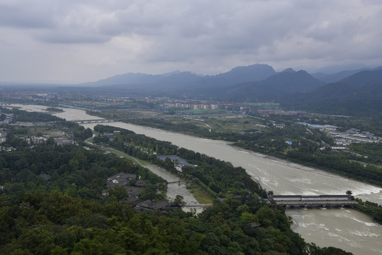 都江堰俯瞰