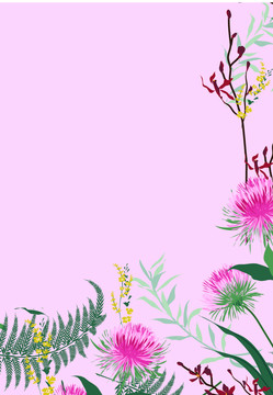 簡約花卉素材
