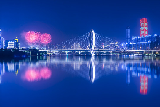 柳州白沙大桥夜景