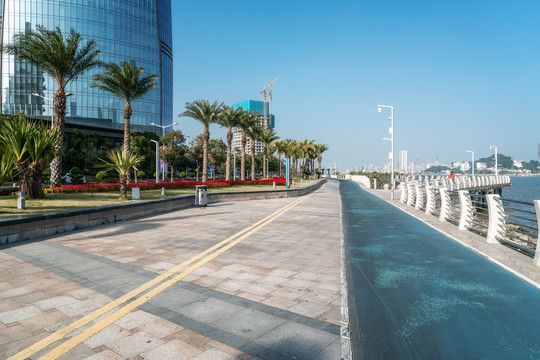 珠海海岸线街道街景