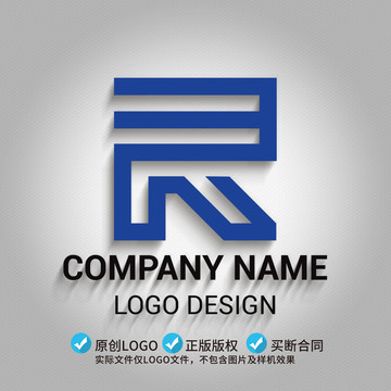 R字母logo标志