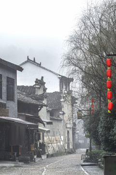 浙江丽水堰头村古堰画乡老建筑