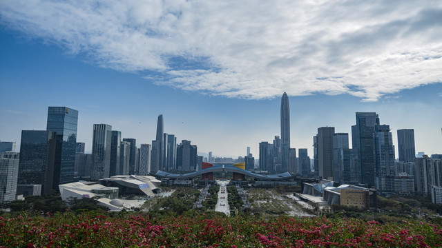 远眺深圳市中心建筑