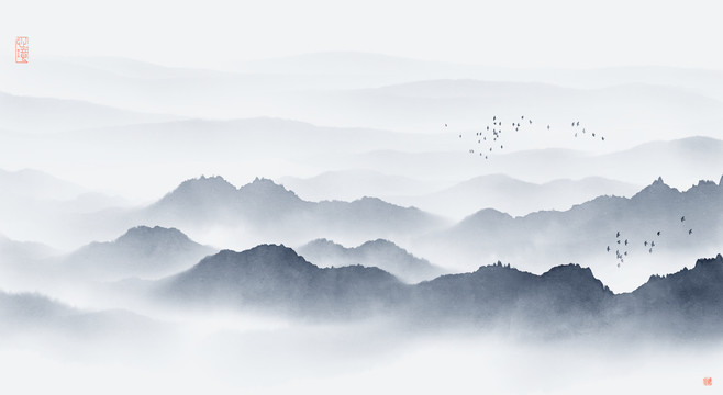 水墨山水畫