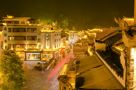 贵州镇远古镇古街夜景