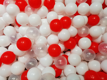 红白塑料球背景