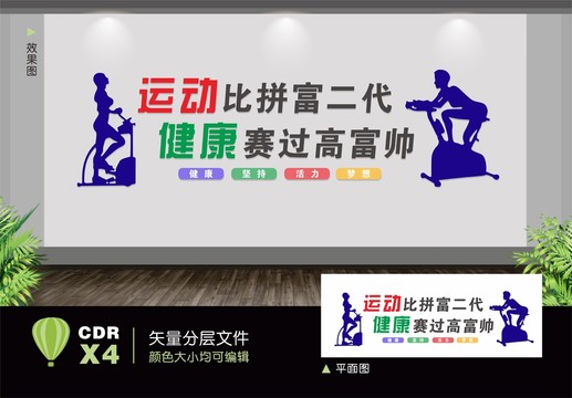 健身房背景墻