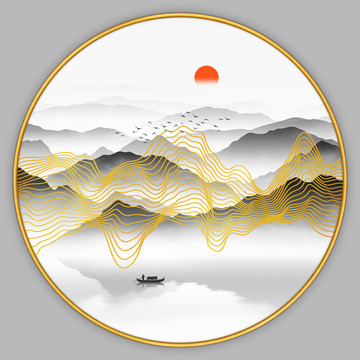 禅意山水画