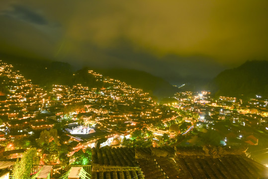 贵州西江千户苗寨夜景