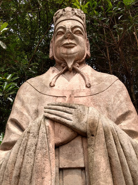 宋代文官石雕像