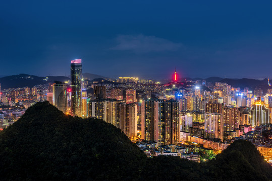 贵州贵阳城市夜景风光