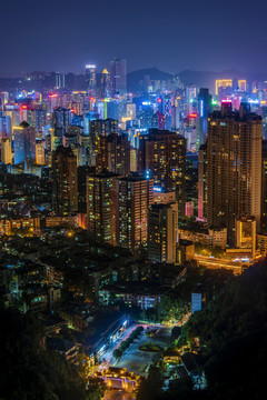 貴州貴陽城市夜景風光