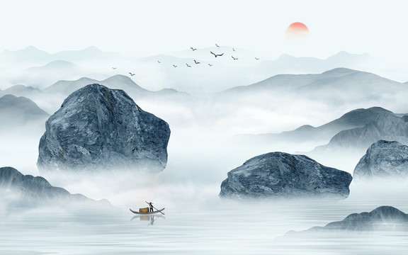 水墨山水畫