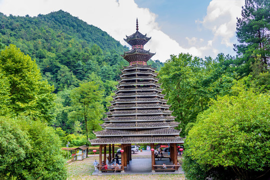 貴州貴陽阿哈湖國家濕地公園鼓樓