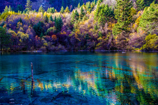 九寨沟山水风景