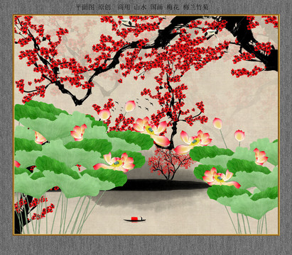 原創(chuàng)花鳥裝飾畫