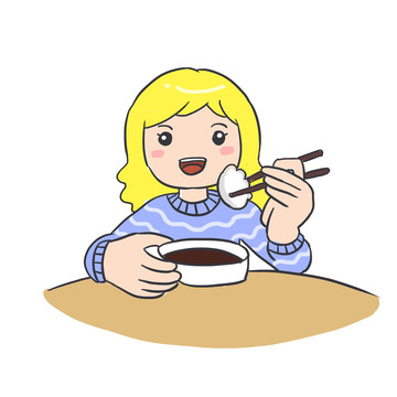 冬天过冬吃饺子手绘卡通元素