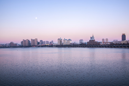 吉林市松花江早上