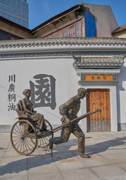 老上海场景雕塑