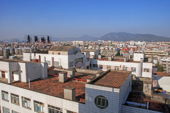 城市楼顶风景